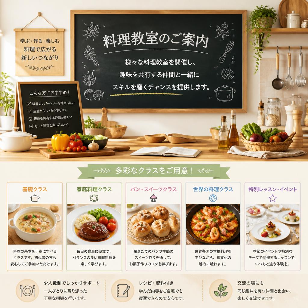趣味を存分に楽しむ料理教室