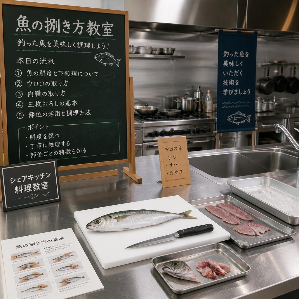 魚の処理方法を学ぶ